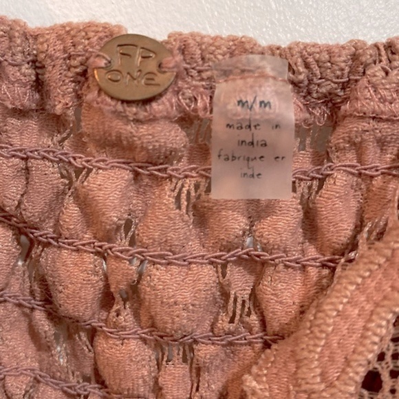 Free people one Adella Dusty Rose Lacy dress size medium - Picture 7 of 12